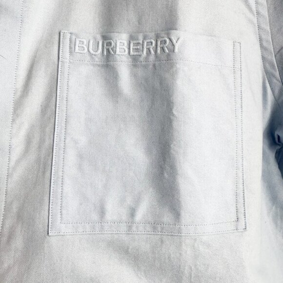 Burberry Light Blue Icon Stripe Poplin Shirt Men's Large - Picture 9 of 9